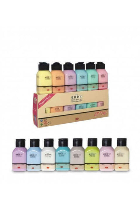 Acrylic Paint 14x75ml Pastel Colors (smoky