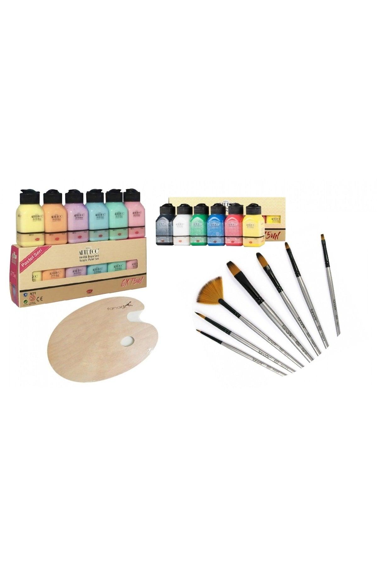 Acrylic Paint 6x75ml Pastel Colors Vivid