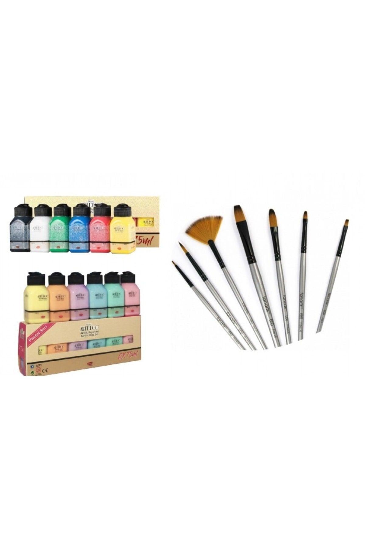 Acrylic Paint 6x75ml Pastel Colors Vivid