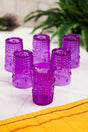 Acrylic Purple 6 Pcs Short Glass & Water Soft Drink Coffee Side Glass 400 ml (not glass) - Swordslife