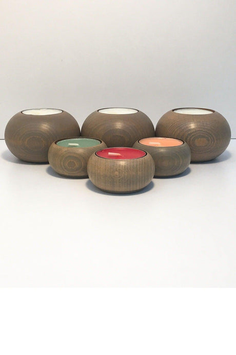 Adea + Luan Collection Six Candle Holders Set Wooden Decorative Scented - Swordslife