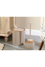 Adela Bathroom Set 19x21,5 Cm+10x10x37 Cm Brown - Swordslife