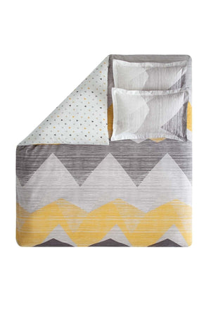 Aden Ranforce Double Duvet Cover Set - Gray - Swordslife