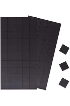 Self-Adhesive Magnetic Sheets - 100 Pack, 4x4cm Magnets for Crafts & Decor