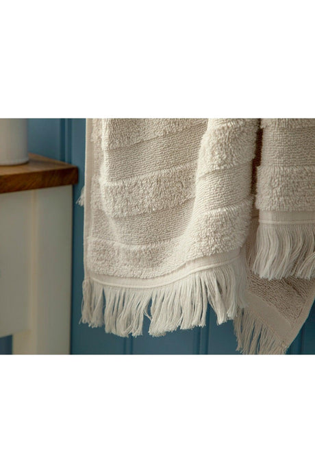 Adorn Cotton Tassel Face Towel 50x70 Cm Beige - Swordslife