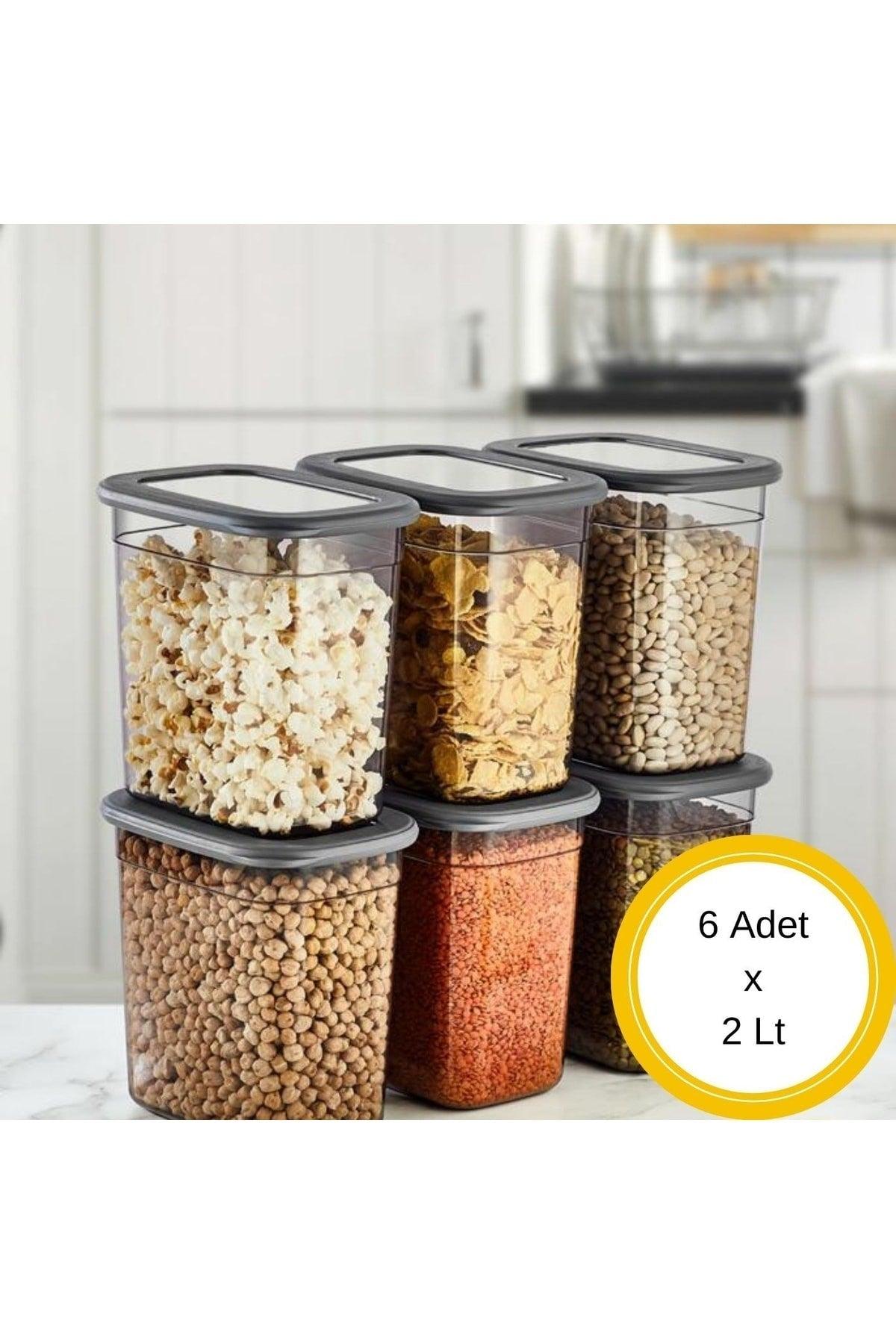 Advantageous 6 Pcs Anthracite Durable Storage Box Rectangular Storage Container Set (6 X 2LT) - Swordslife