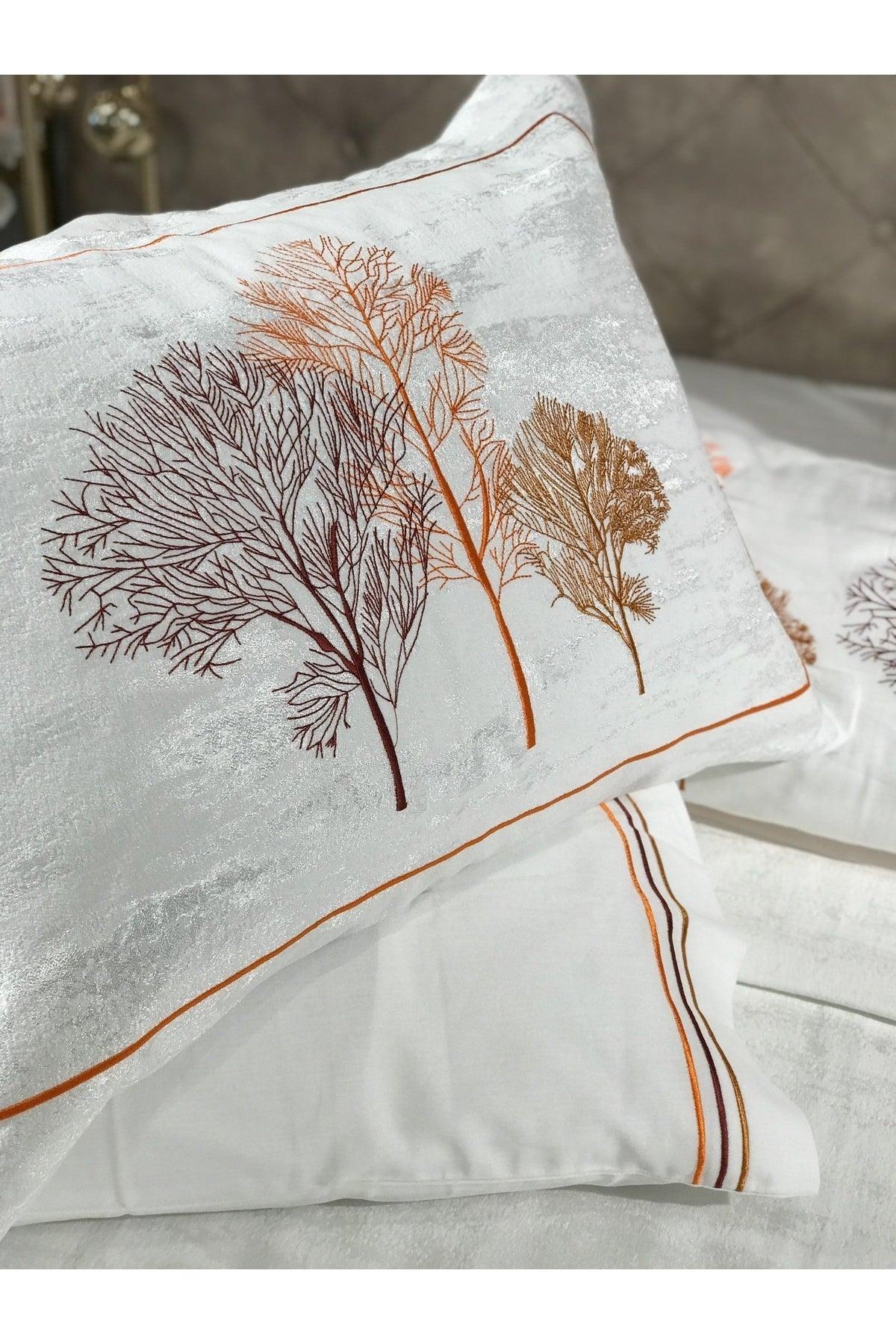 Tree Embroidery Duvet Cover Pique Set - Swordslife