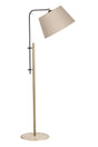 Tumbled Coating Elevated Marble Base Metal Floor Lamp - Cream - Swordslife