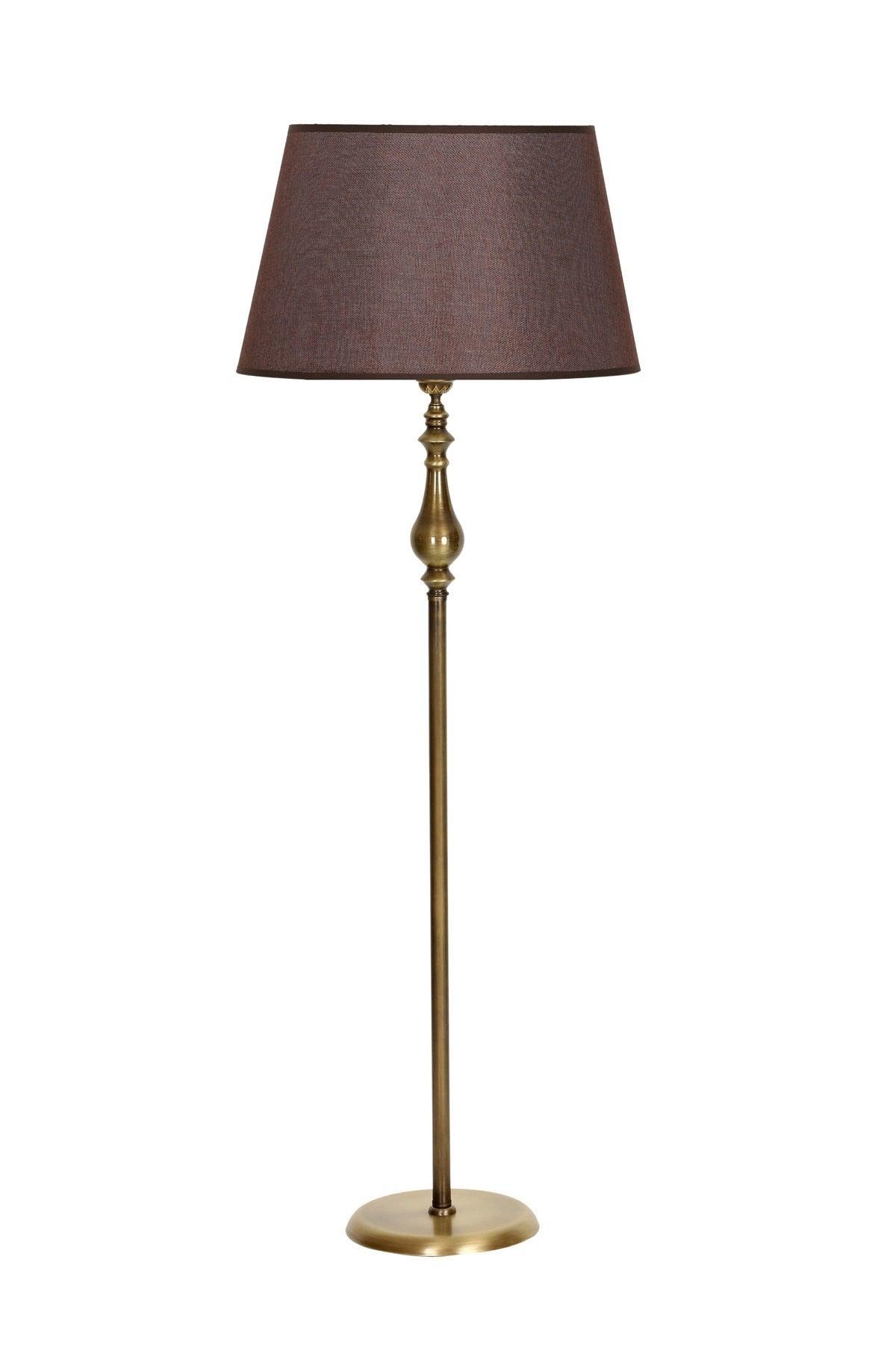 Tumbled Plated Retro Flat Single Leg Metal Floor Lamp - Swordslife