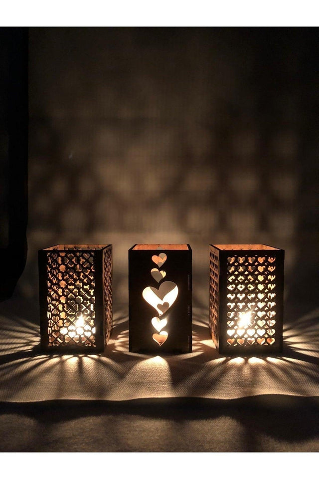 Wooden Lantern Candle Holder - Swordslife