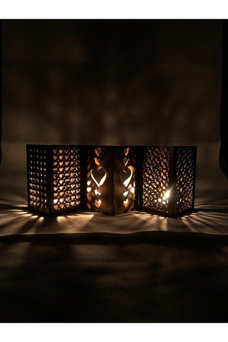 Wooden Lantern Candle Holder - Swordslife