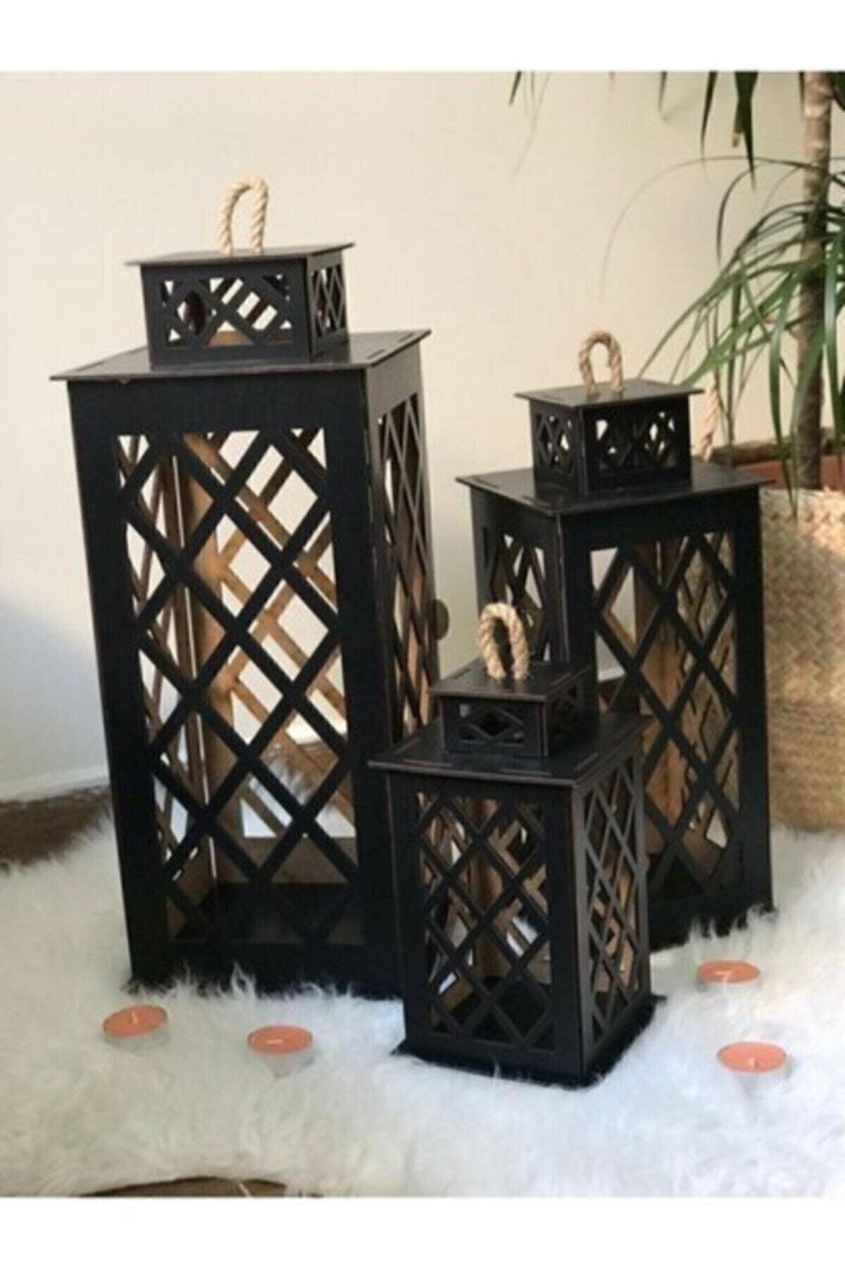 Wooden Lantern Candle Holder - Swordslife