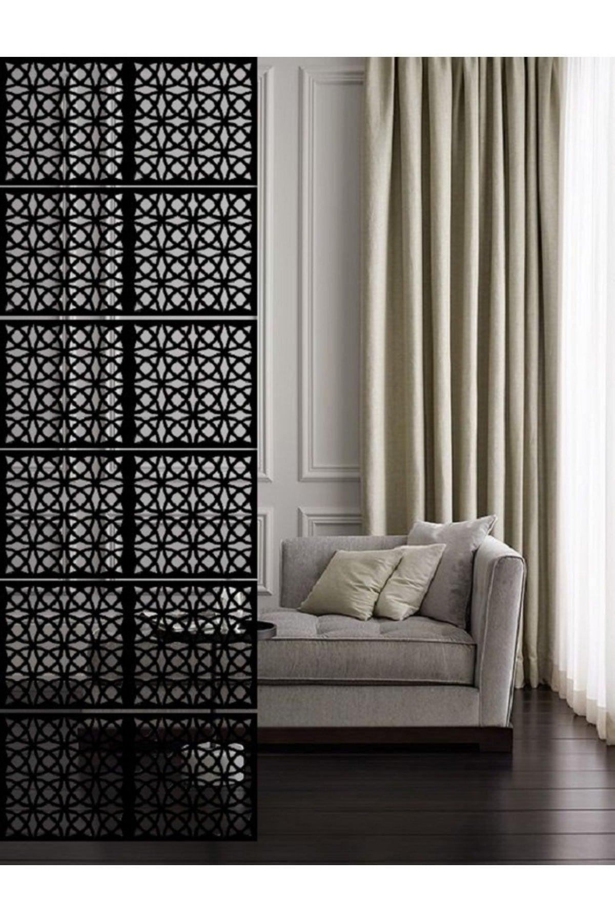 Wooden Room Divider/Separator/ Wall Panels Black Pattern - Swordslife