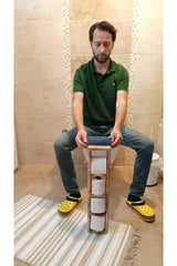 Wooden Wc Paper Holder Toilet Phone Holder