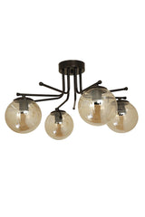 Ahsen 4 Piece Black Honey Glass Chandelier - Swordslife