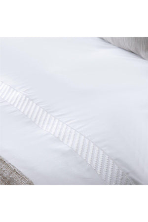 Aino Double Duvet Cover Set 200x220 Cm Ecru - Swordslife