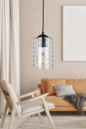 Akgun Single Chandelier Black Clear Acrylic - Swordslife