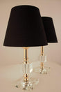 Akife Double Gold Crystal Lampshade Black - Swordslife