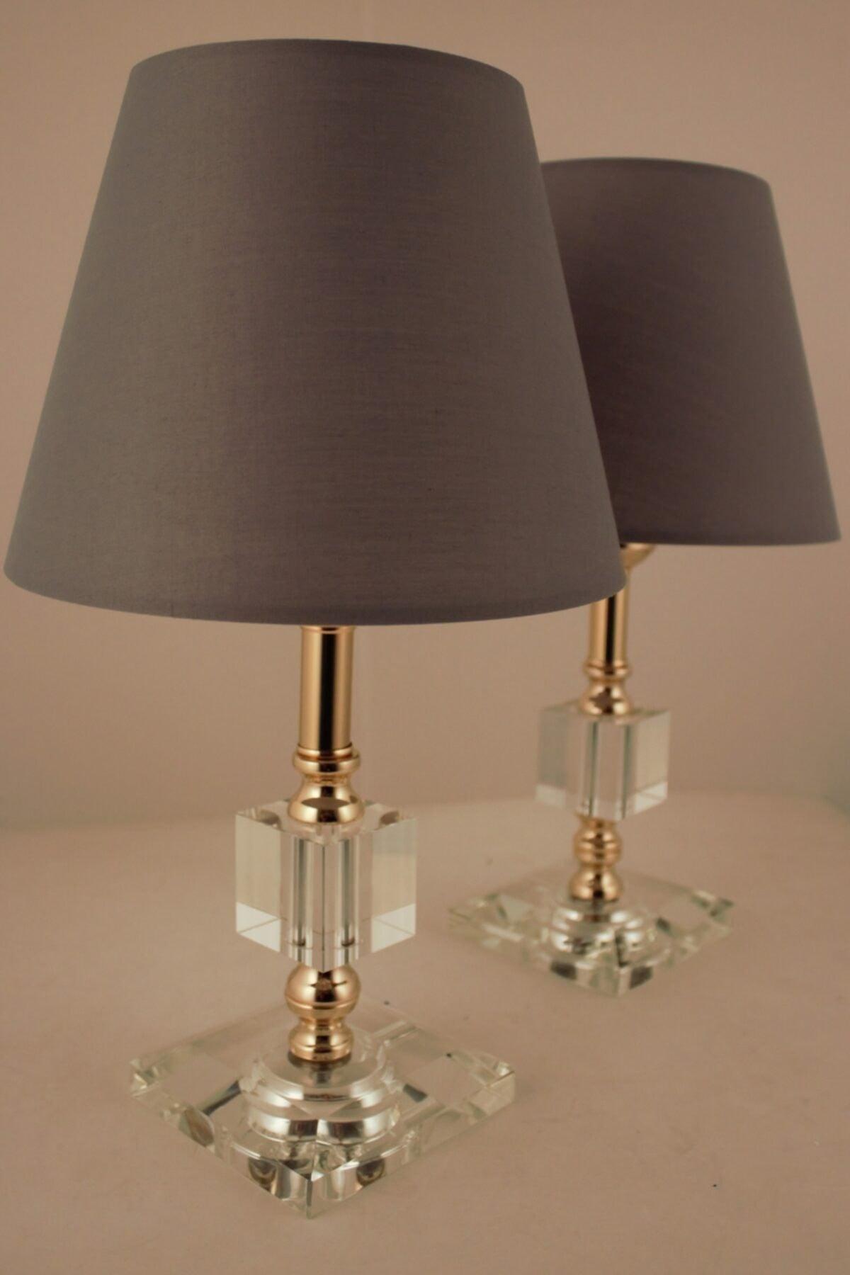 Akife Double Gold Crystal Lampshade Gray - Swordslife