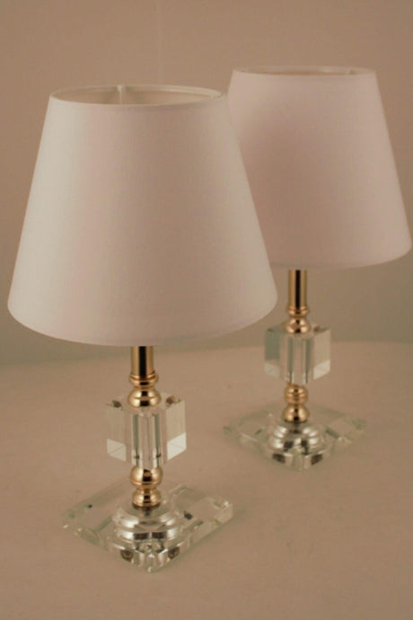 Akif Double Gold Crystal Lampshade White - Swordslife