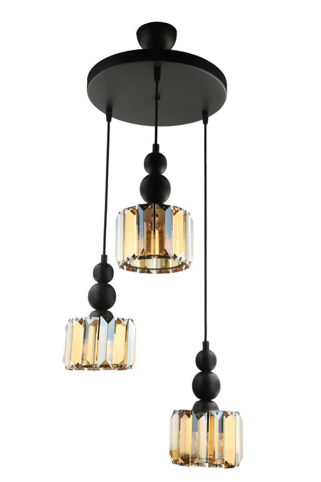 Alaba 3rd Chandelier Black Honey Stone - Swordslife