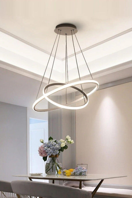 Albert 2 Pack Gray Color White Led Modern Chandelier - Swordslife