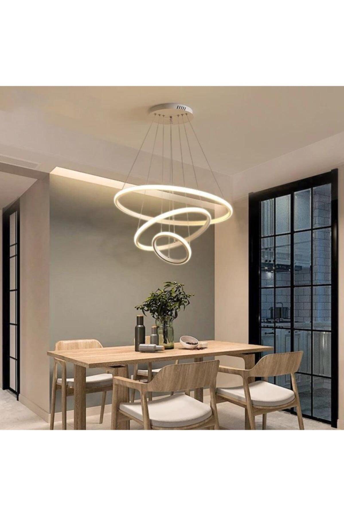 Albert Modern White 3 Triple Daylight Led Chandelier - Swordslife