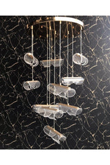 Alex 10 Lu Gold Led Chandelier - Swordslife