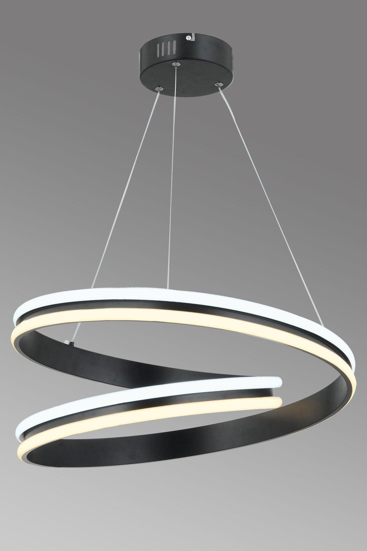 Alkım Black Modern 3 Color Light Led Chandelier - Swordslife