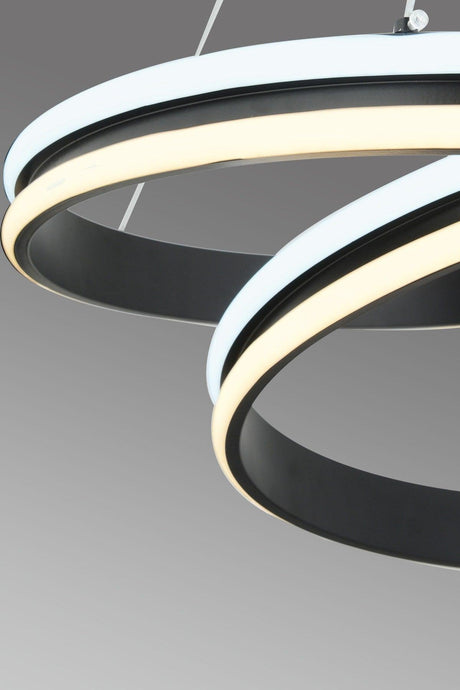 Alkım Black Modern 3 Color Light Led Chandelier - Swordslife