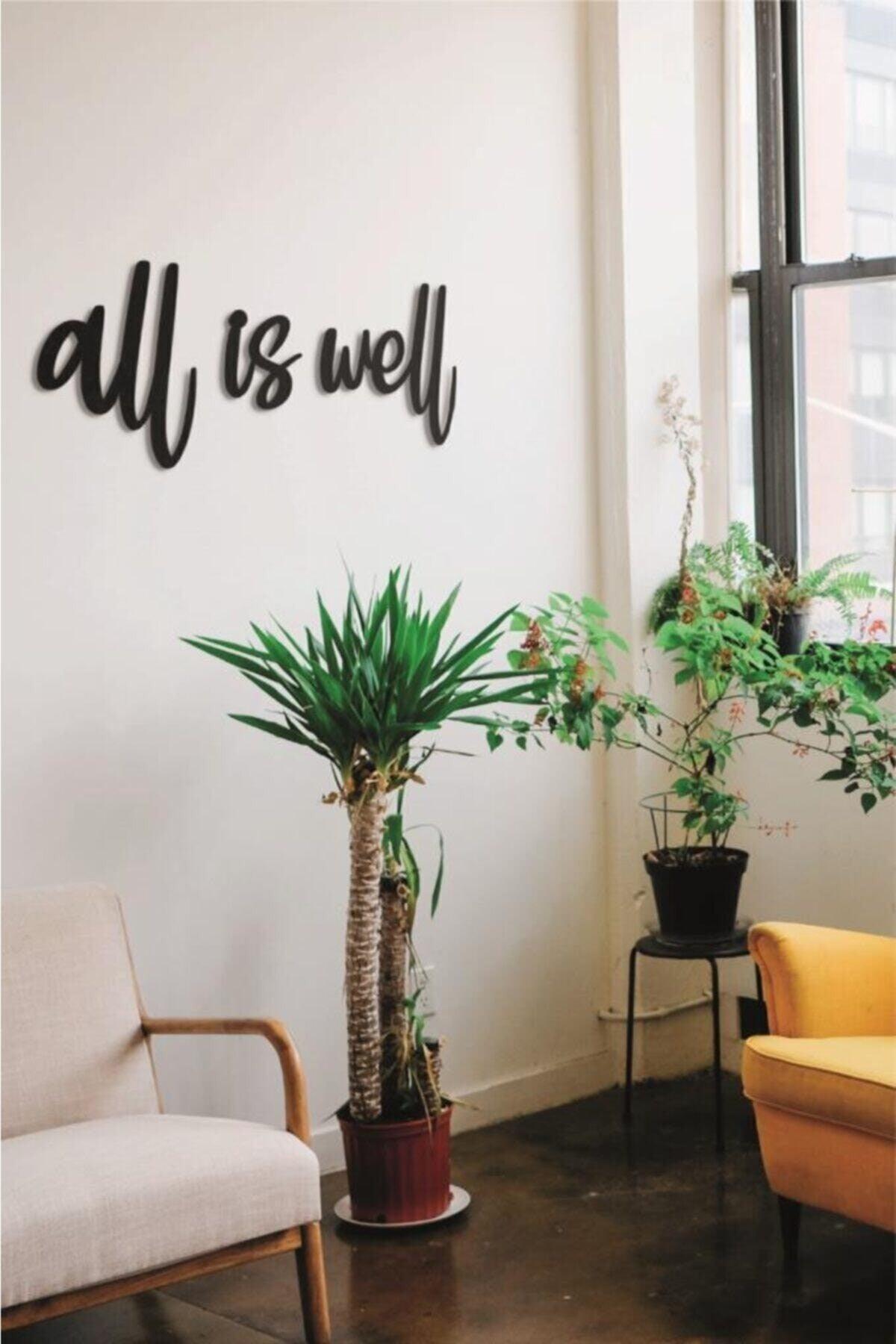 All Is Well Graffiti Wood Wall Painting Decorative Wall Ornament - Swordslife