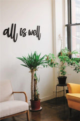 All Is Well Graffiti Wood Wall Painting Decorative Wall Ornament - Swordslife