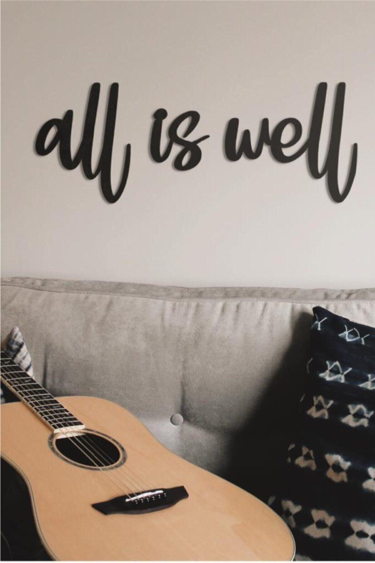 All Is Well Graffiti Wood Wall Painting Decorative Wall Ornament - Swordslife