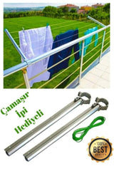 Aluminum Balcony Laundry Hanger Round