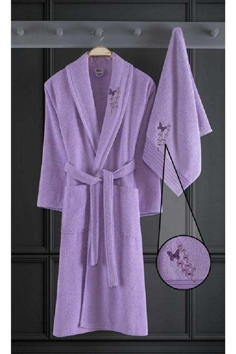 Alya Bathrobe Set Lilac - Swordslife