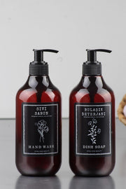 Amber 2 Dish Detergent und flüssige Seife Flasche Seife Set 500ml / schwarz Czm2101 - Swordslife