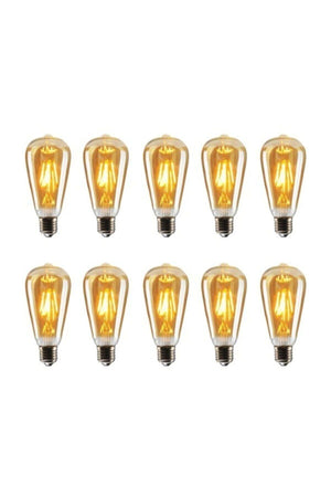 Amber Color St64 Filament Rustic 4w Led Bulb