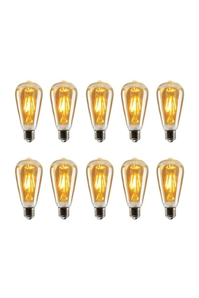 Amber Color St64 Filament Rustic 4w Led Bulb