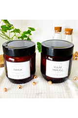 - Amber Glass Jar - Cotton And Cotton Bud Jar - 420 Cc. - 2pcs - Swordslife