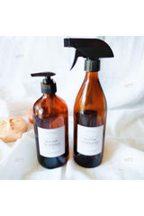 - Amber Glass Spray Bottle - Kitchen Cleaner And Dishwashing Liquid Set of 2 - Swordslife
