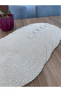 American 6 Pieces Cream Color Wicker Serving Runner Supla Knitted Plate Mat Non-flammable Hand Washable - Swordslife