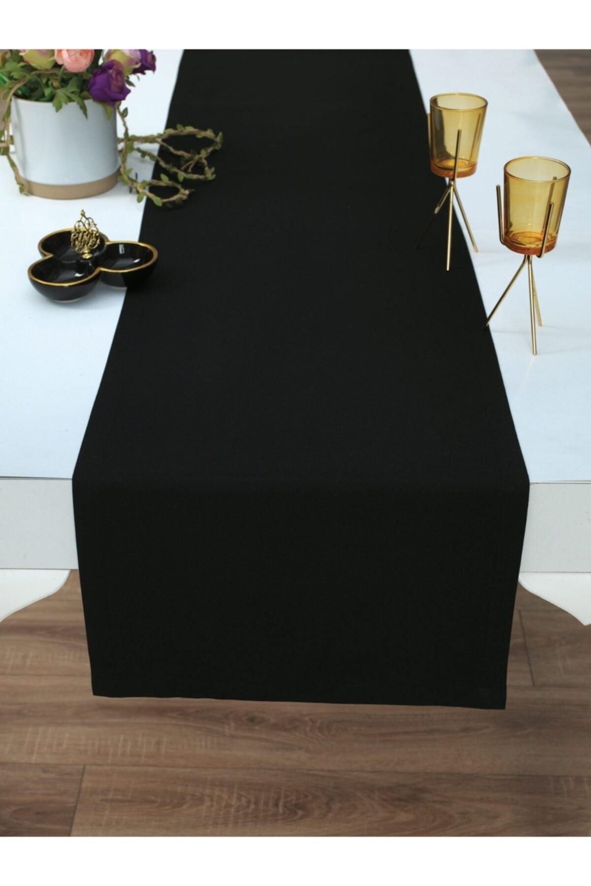 Placemat Cotton Black Color Table Presentation Runner 40x170 - Swordslife