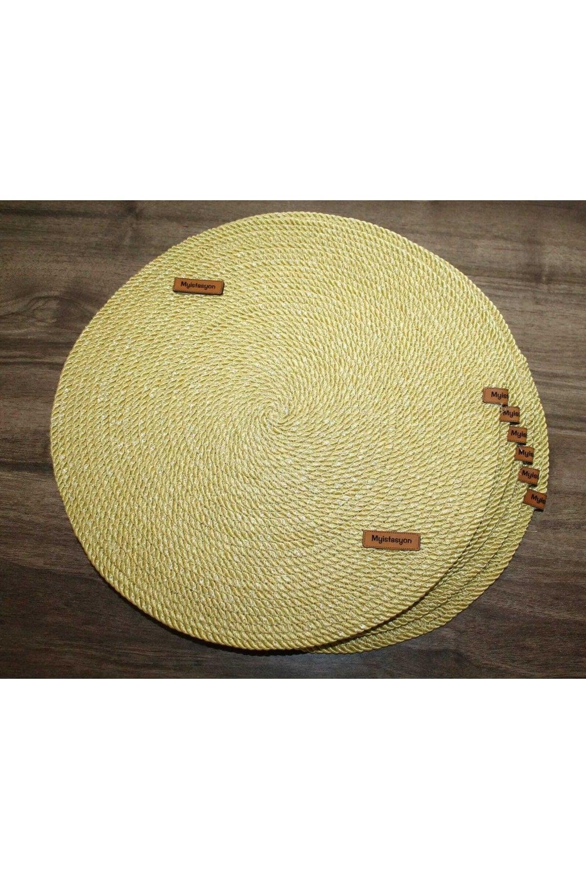 Placemat Gold & Mustard Cord Ip Supla