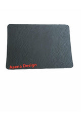 Placemat Leather Black 6 Person 12 Pcs - Swordslife