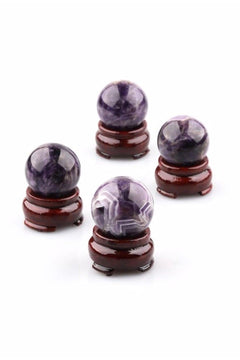 Natural amethyst crystal sphere for energy and meditation
