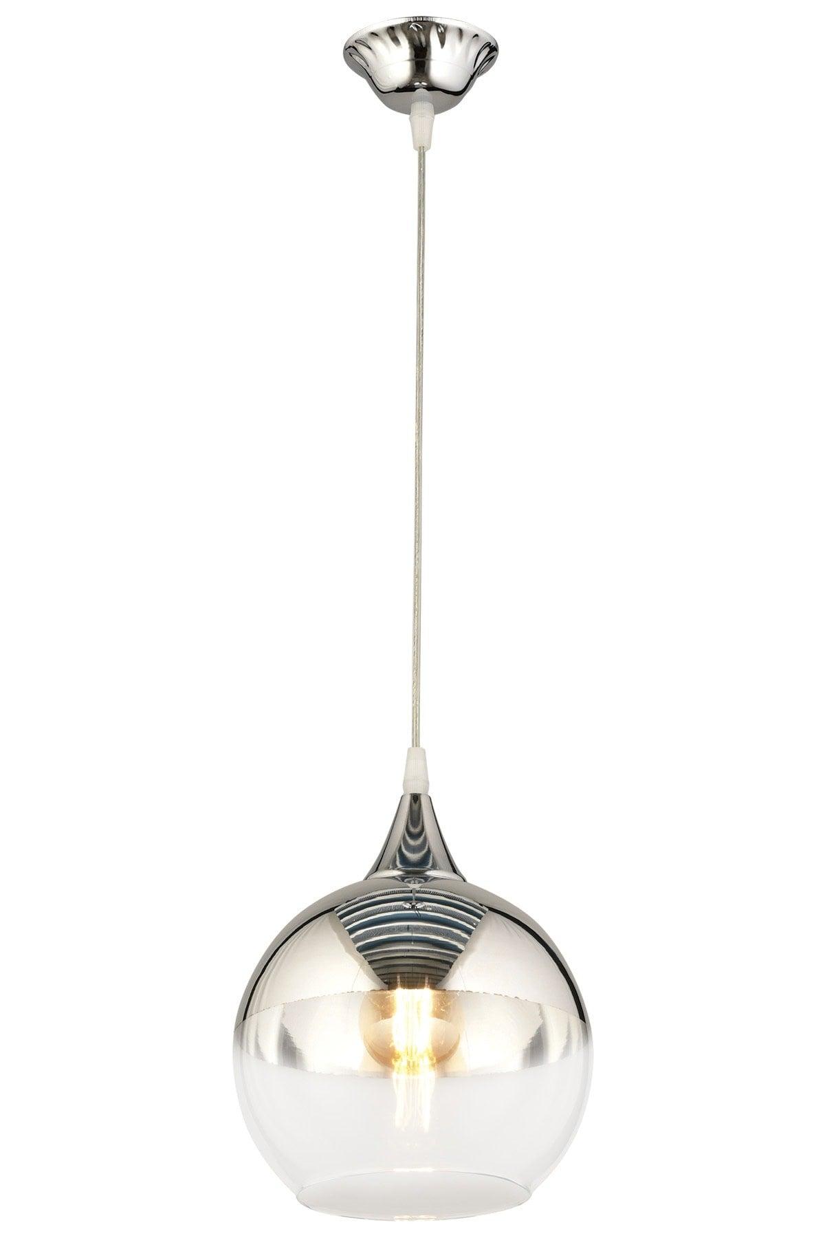 Anet Silver Glass Pendant Lamp Single Chandelier - Swordslife