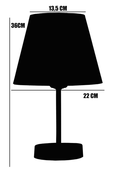 Anthracite Modern Double Bedroom Lampshade White Standing Table Lamp - Swordslife