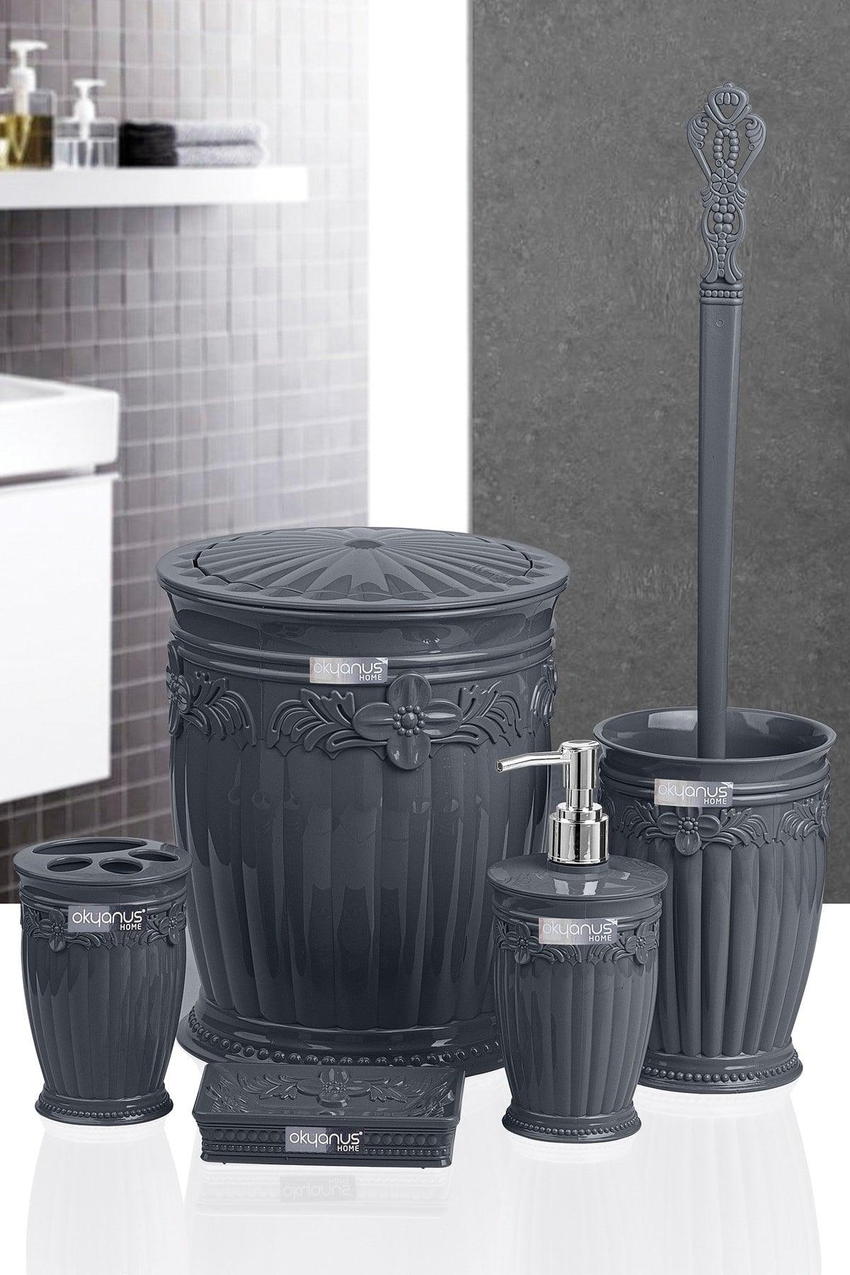 Anthracite Sultan Series Bathroom Set of 5 - Swordslife