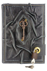 Antique Key Figure Locked Notebook