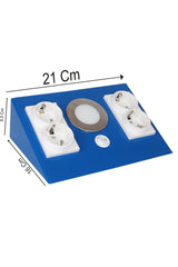 Under Counter Socket Blue Body White 4 Socket